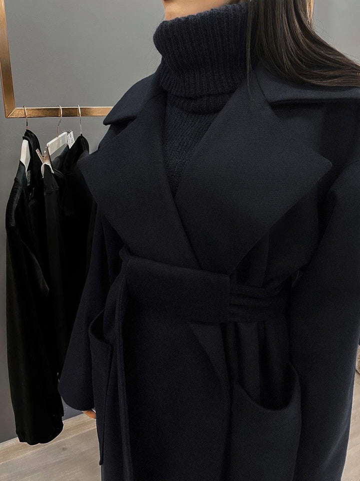 Wool Belted Coat in two colors - Auréline Atelier