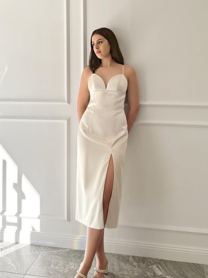 Cocktail Dress “Celine” – Ivory - Auréline Atelier