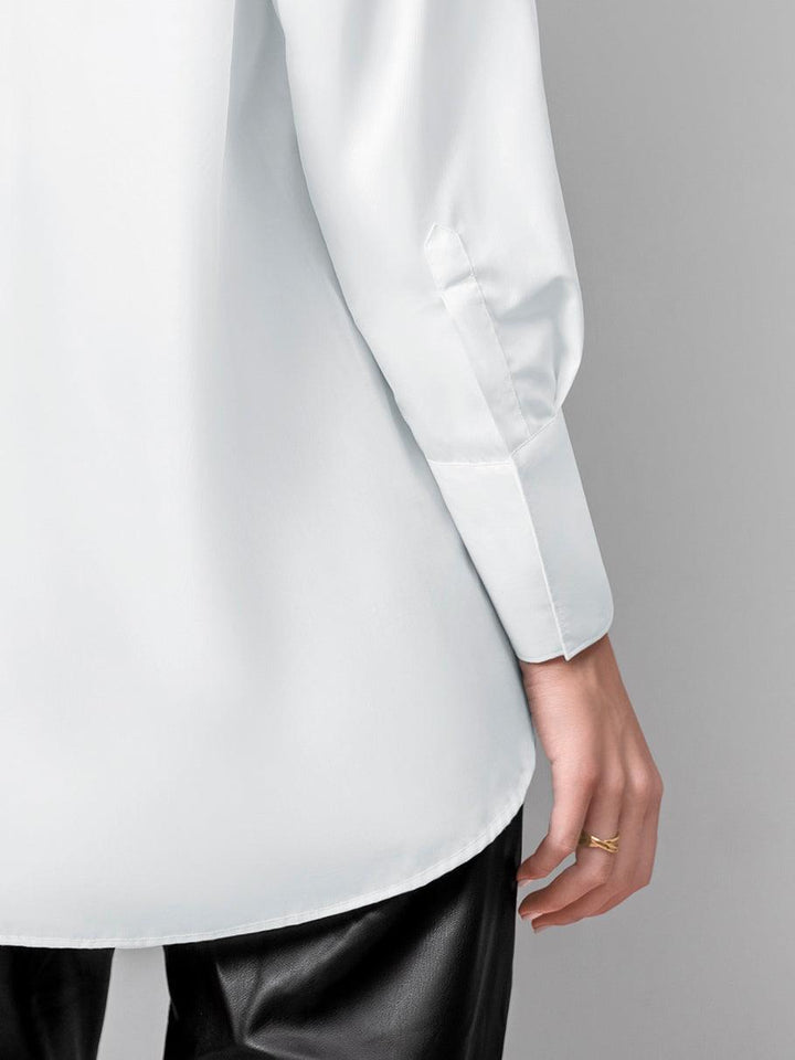 Non-iron "Casual" oversized white shirt - Auréline Atelier