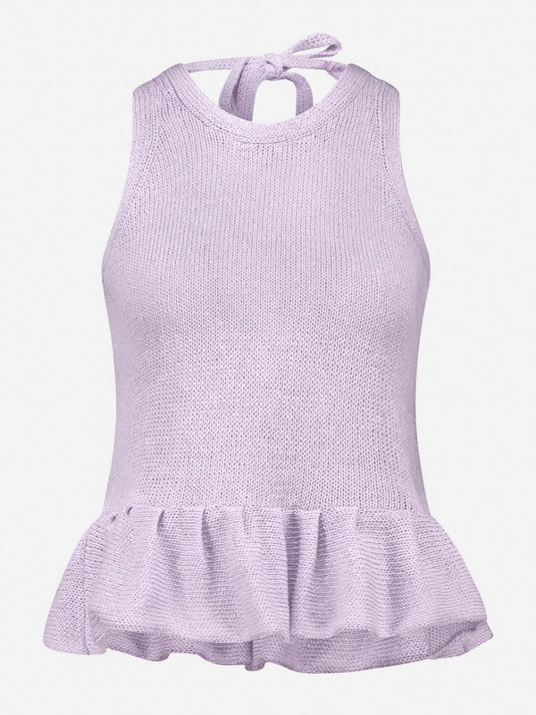 Lilac Knitted Top - AURÉLINE