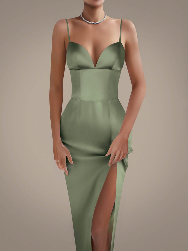 Cocktail Dress “Celine” – Sage - Auréline Atelier