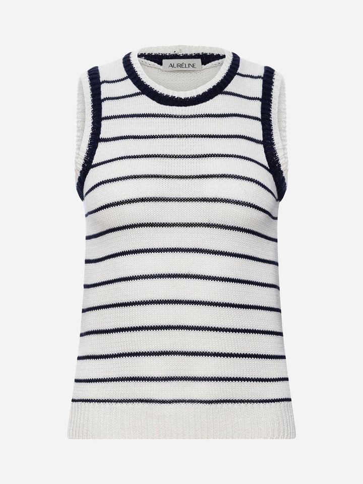 Knitted Tank Top "Marine" - AURÉLINE