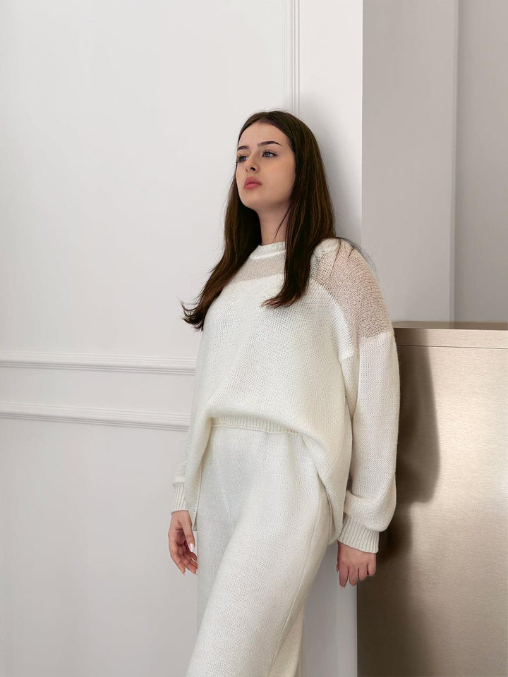 Merino Wool Knitted Trousers “Charlotte” - Auréline Atelier