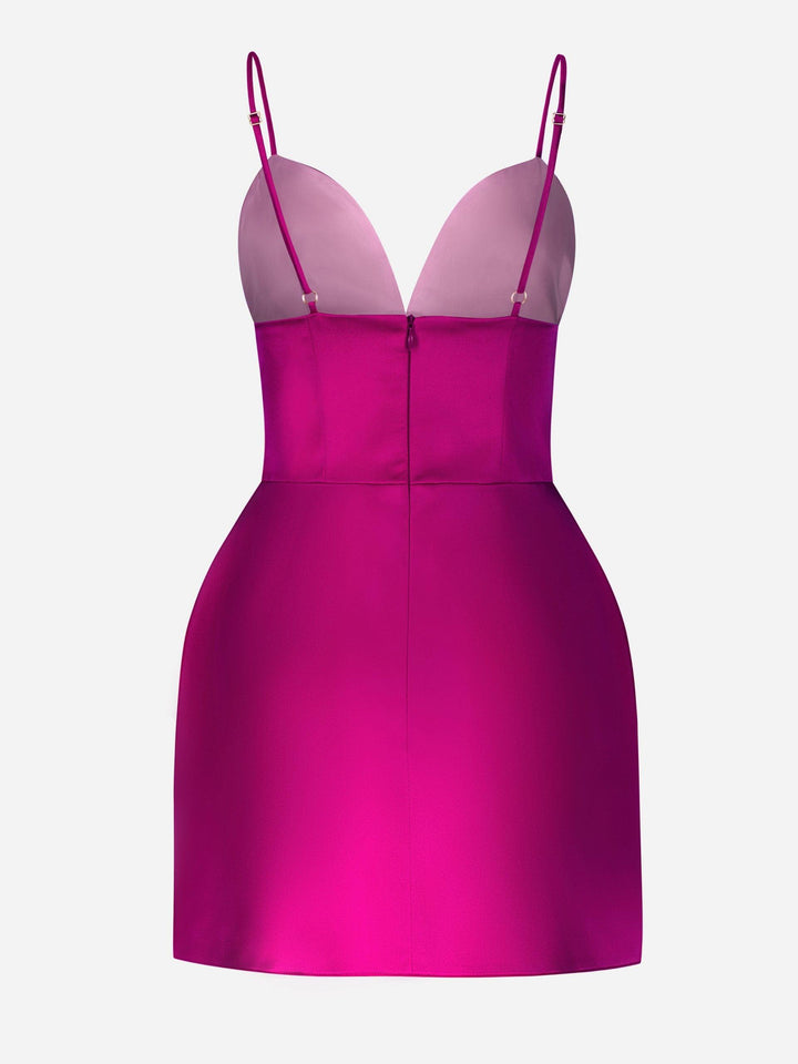 Cocktail Dress "Clair" - Fuchsia - Auréline Atelier