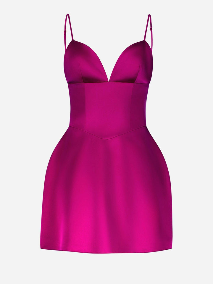 Cocktail Dress "Clair" - Fuchsia - Auréline Atelier